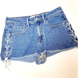 4/$35 PacSun Lace Up High Rise Cut Offs
